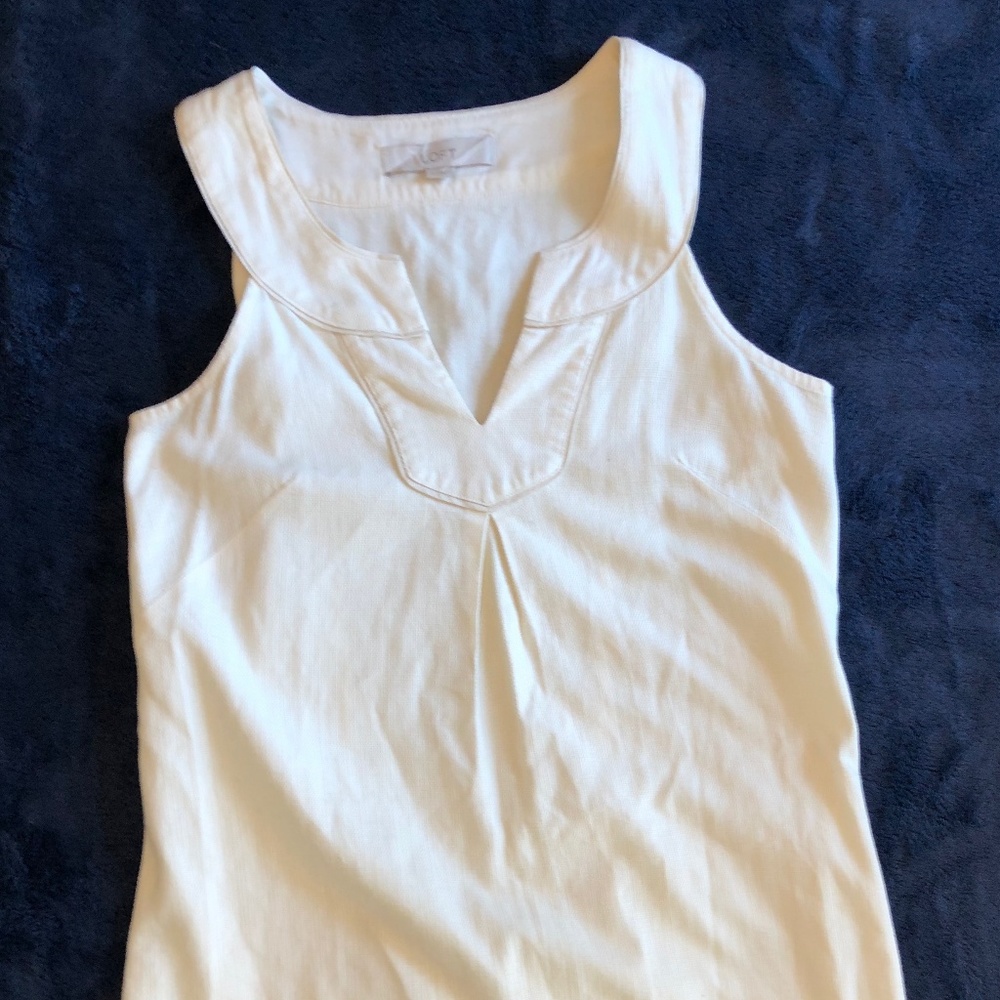 Ann Taylor Loft Cream Dress Size 2